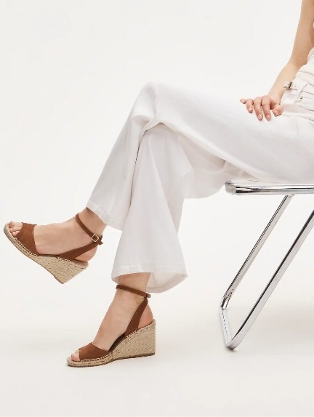 J. Crew Made-in-Spain Espadrille Wedges in Suede - Brandy Brown